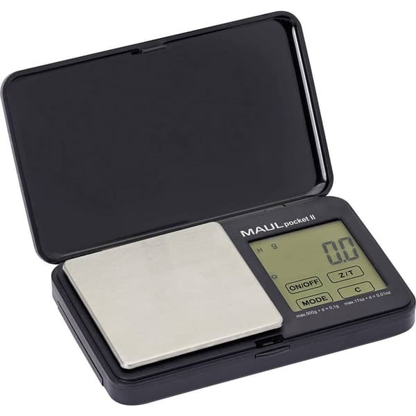 Maul Taschenwaage MAULpocket II, 500 g Fickvåg Vägningsområde 500 g batteri Svart