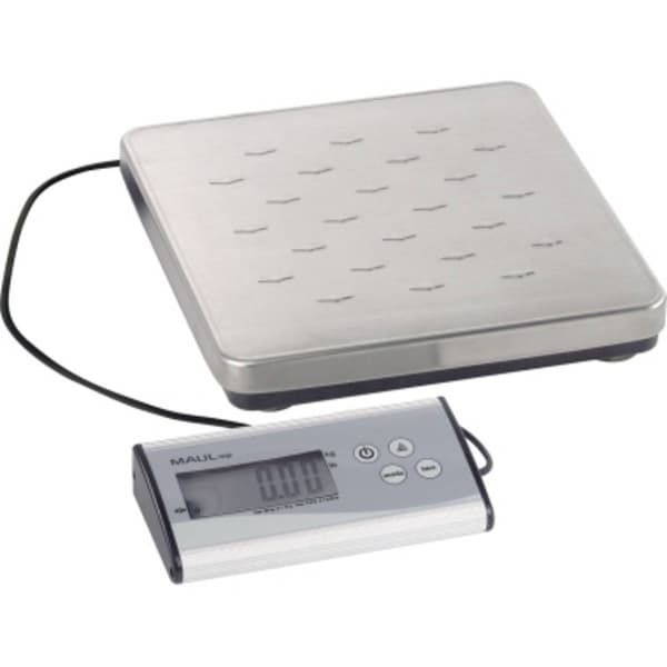 Maul Paketwaage MAULcargo, 50 kg, separates Bedienpult, Netzteil Paketvåg Vägningsområde 50000 g Läsbarhet 10 g batteri