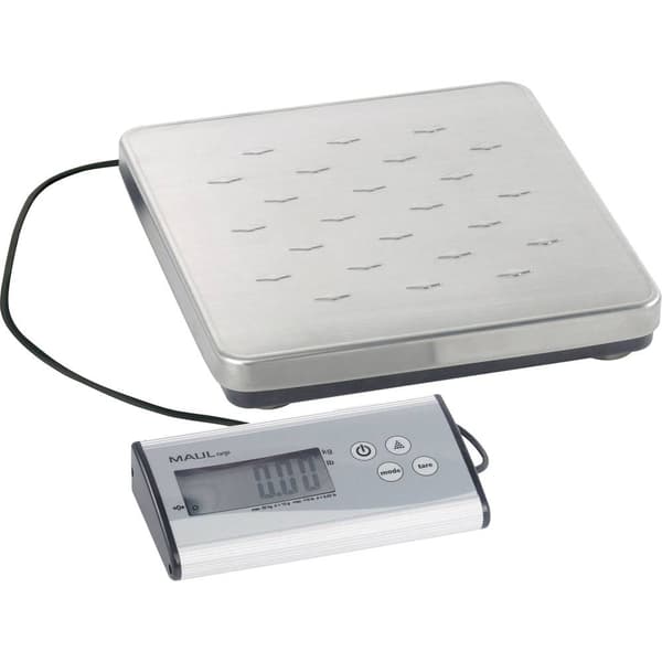 Maul Paketwaage MAULcargo, 50 kg, separates Bedienpult, Netzteil Paketvåg Vägningsområde 50000 g Läsbarhet 10 g batteri