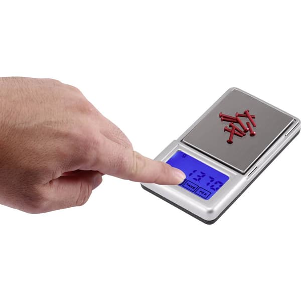 VOLTCRAFT PS-200 Fickvåg Vägningsområde 200 g Läsbarhet 0.01 g batteri Svart, Silver