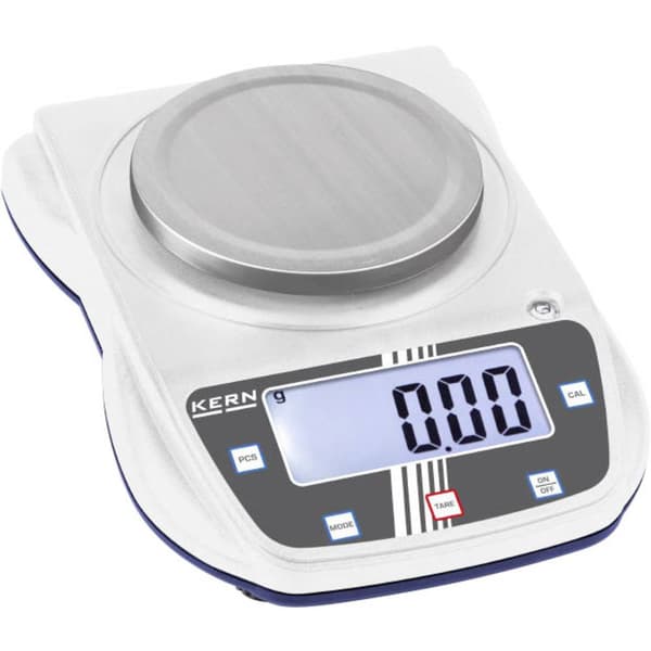 Kern EHA 500-2 Precisionsvåg Vägningsområde 500 g Läsbarhet 0.01 g batteri, via nätadapter Flerfärgad