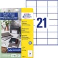 Miniatyrbild 1 av 4: Avery-Zweckform 3481-10 Universaletiketter 70 x 41 mm Papper Vit 210 st Permanent Laser, färg, Laser