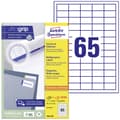 Miniatyrbild 1 av 4: Avery-Zweckform 3666-200 Universaletiketter 38 x 21.2 mm Papper Vit 1 st Permanent Laser, färg