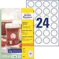 Miniatyrbild 1 av 4: Avery-Zweckform 5080 Universaletiketter Ø 40 mm Papper Vit 1 set Repositionerbart Bläckstråleskrivare, Laser, Laser, fä