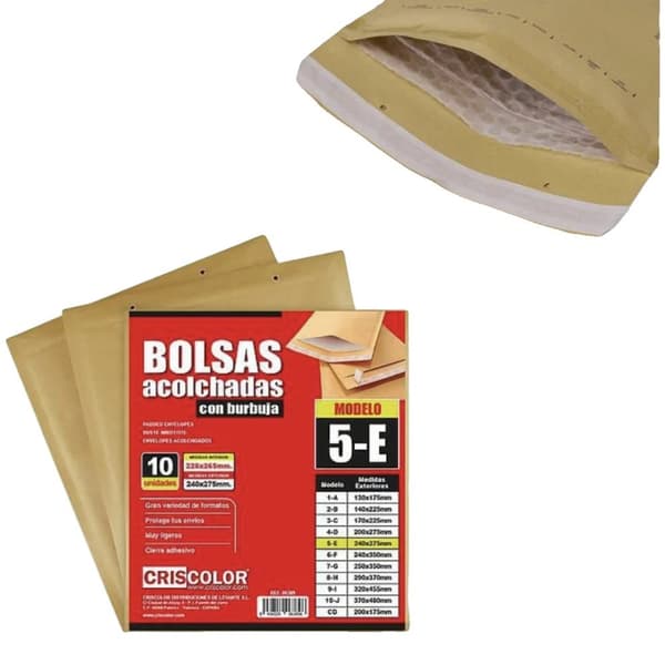 Padded Kraft-kuvert, självhäftande stängning, lättviktsdesign,7-G 250 × 350 mm