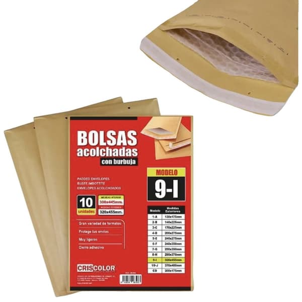 Padded Kraft-kuvert, självhäftande stängning, lättviktsdesign,7-G 250 × 350 mm