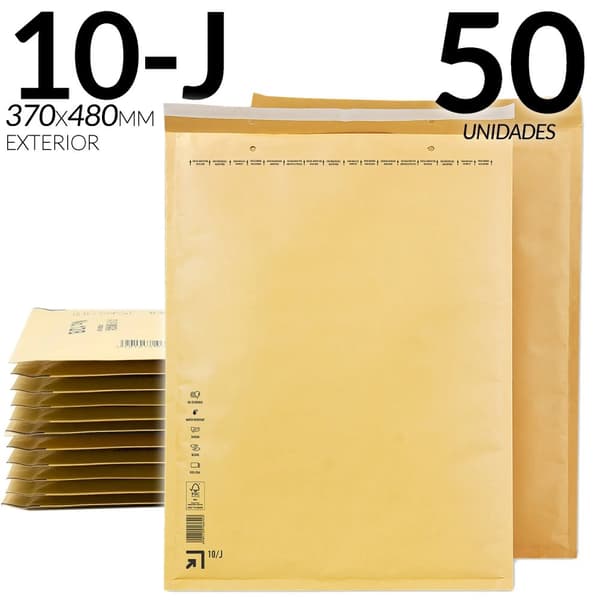 Bubble Bag, Kestävä KRAFT-materiaali, Tehokas sisäinen kuplasuojelu,80 kpl-10-J (370x480mm)