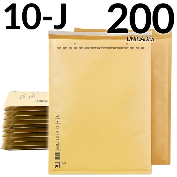Bubble Bag, Holdbart KRAFT Materiale, Effektiv Indre Boblebeskyttelse,200 Pcs-10-J (370x480mm)