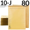 Miniatyrbillede 2 af 2: Bubble Bag, Holdbart KRAFT Materiale, Effektiv Indre Boblebeskyttelse,80 stk-10-J (370x480mm)