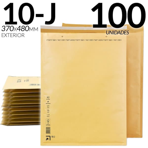 Bubble Bag, Holdbart KRAFT Materiale, Effektiv Indre Boblebeskyttelse,100 stk-10-J (370x480mm)