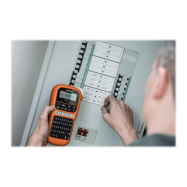 Brother P-Touch PT-E110VP - Etikettmaskin - monokrom - värmeöverföring - Rull (1,2 cm) - 180 dpi - upp till 20 mm-sek.
