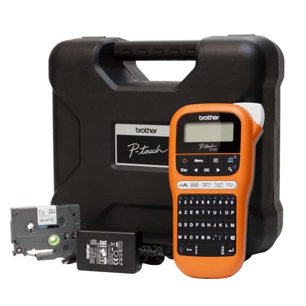 Brother P-Touch PT-E110VP - Etikettmaskin - monokrom - värmeöverföring - Rull (1,2 cm) - 180 dpi - upp till 20 mm-sek.
