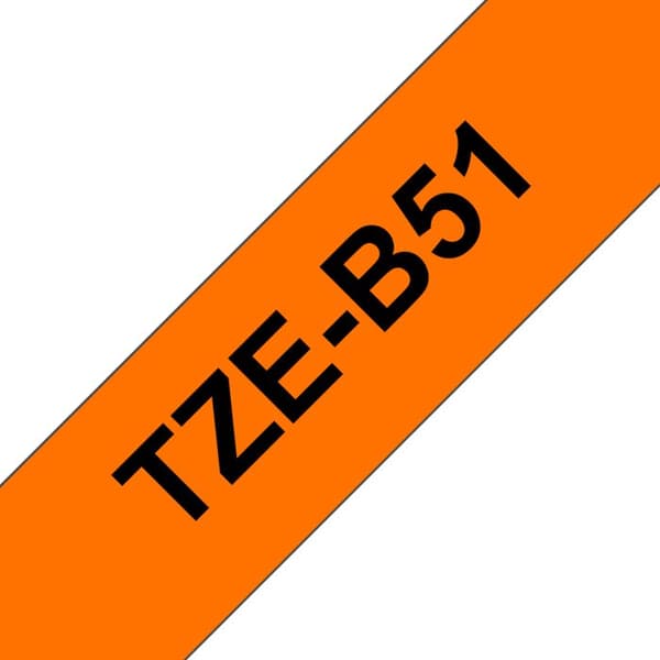 Brother TZe-B51 etiketttejp - fluorescerande orange - 23,88 mm x 5 m