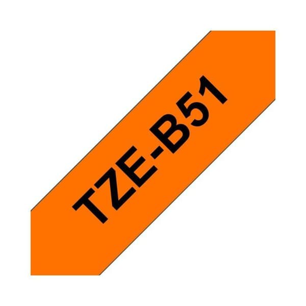 Brother TZe-B51 etiketttejp - fluorescerande orange - 23,88 mm x 5 m