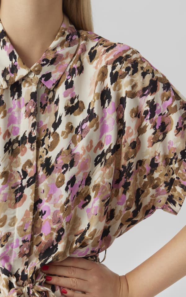 Vero Moda - vmEasy SS Shirt Dress Ina Print
