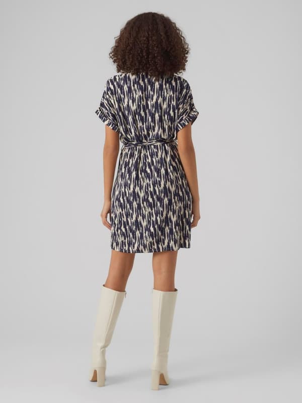 Vero Moda - vmEasy Joy SS Shirt Dress Leo Print