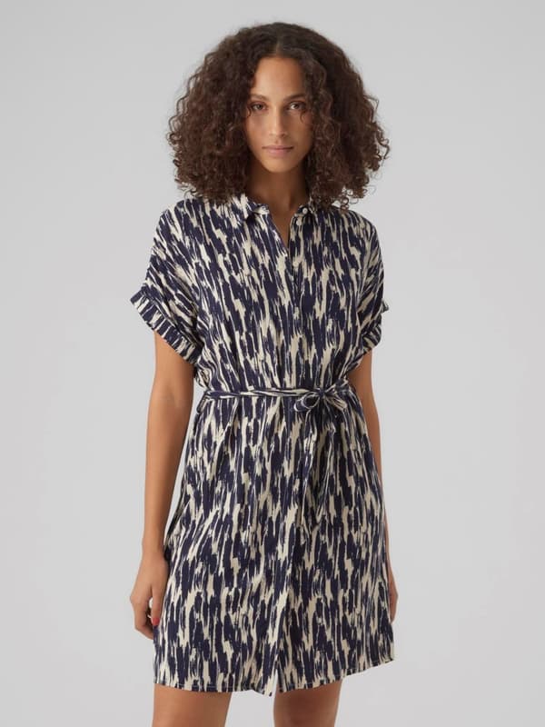 Vero Moda - vmEasy Joy SS Shirt Dress Leo Print