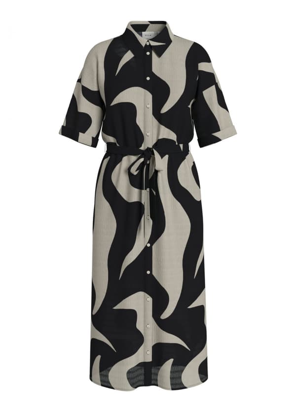 Vila - Vizeya Zera 2/4 Midi Shirt Dress