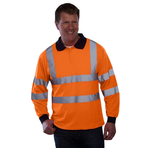 Yoko Dame/kvinde Hi-Vis langærmet polotrøje (pakke med 2)