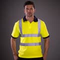 Miniatyrbillede 3 af 3: Yoko Hi-Vis kortærmet poloshirt / arbejdstøj til mænd (pakke med 2)