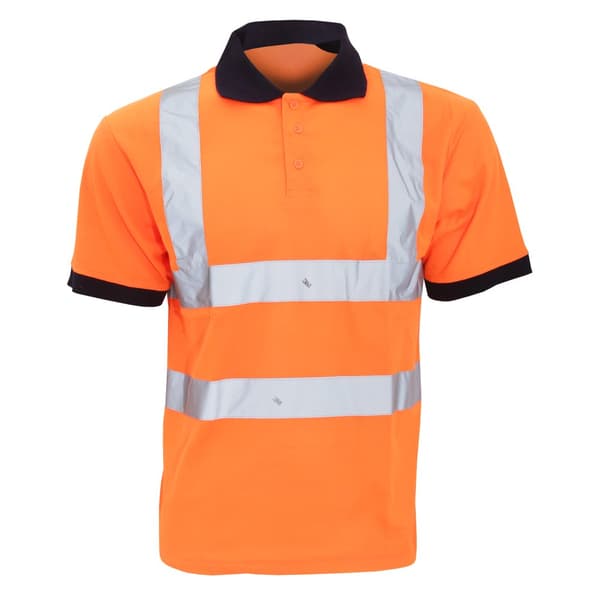Yoko Hi-Vis kortærmet poloshirt / arbejdstøj til mænd (pakke med 2)
