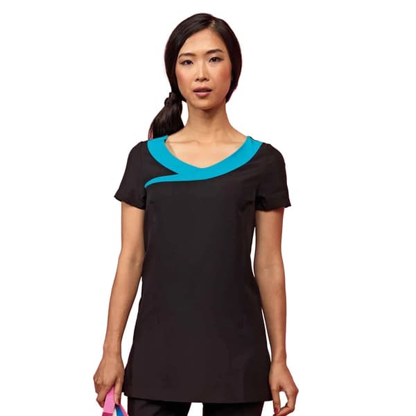 Premier Womens/Ladies Ivy Beauty And Spa Tunic (Contrast Neckline) (Pack of 2)