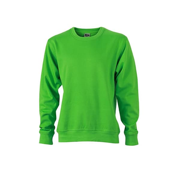 James and Nicholson Unisex Workwear Sweatshirt Lime Green 5XL