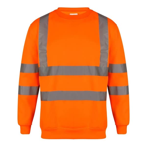 Yoko Unisex Hi-Vis Heavyweight Sweatshirt Hi Vis Orange L