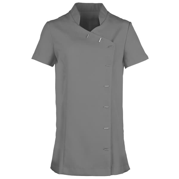 Premier Womens/Ladies *Orchid* Tunic / Health Beauty & Spa / Workwear (Pack of 2) Dark Grey 14