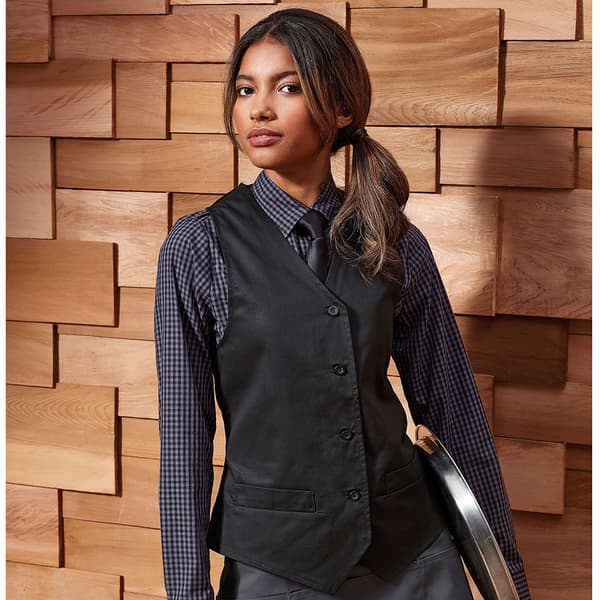 Premier Womens/Ladies Hospitality Waistcoat / Catering / Barwear