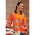 Pikkukuva 3 / 3: Yoko Ladies/Womens Hi-Vis Long Sleeve Polo Shirt