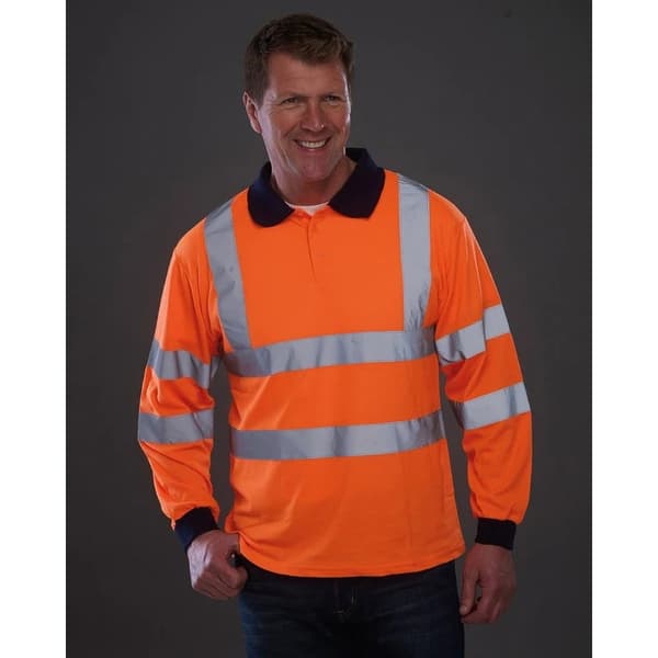 Yoko Ladies/Womens Hi-Vis Long Sleeve Polo Shirt