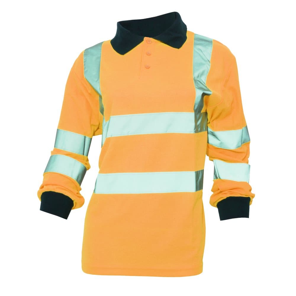 Yoko Ladies/Womens Hi-Vis långärmad polotröja
