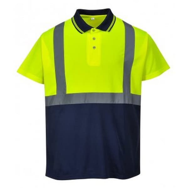 Portwest Hi-Vis tofarvet poloshirt til mænd