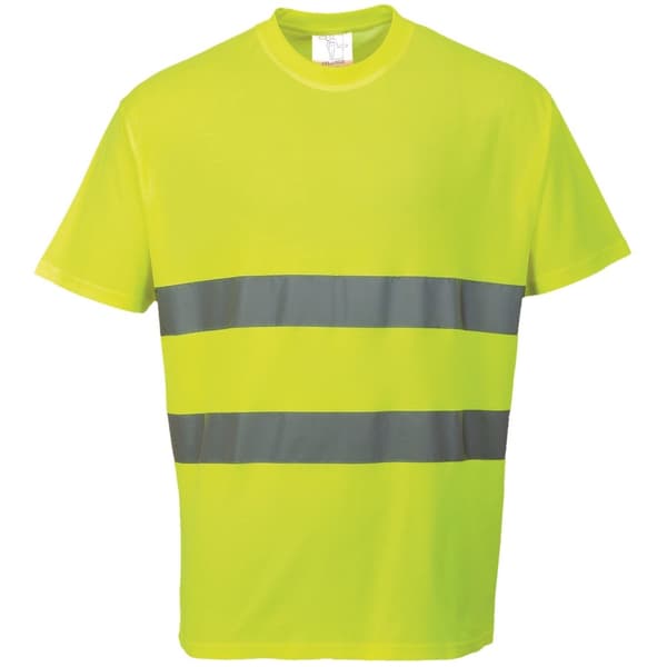 Portwest Bomuld Comfort reflekterende sikkerheds-T-shirt (pakke med 2 stk.)