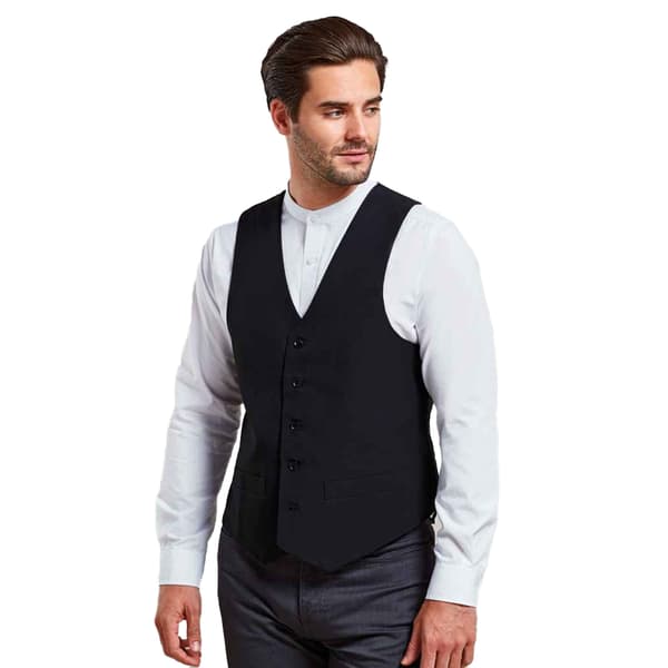 Premier Polyesterväst med foder för män / Catering / Bar Wear