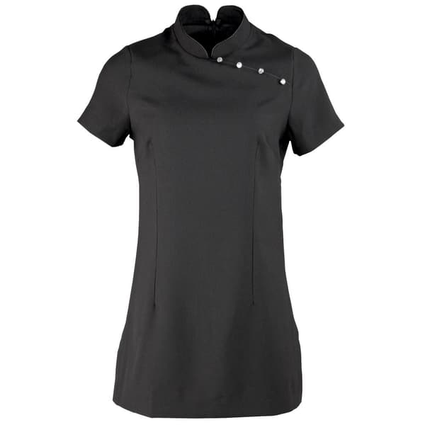 Premier Ladies/Womens *Mika* Tunic / Health Beauty & Spa / Workwear (Pack of 2) Black 16