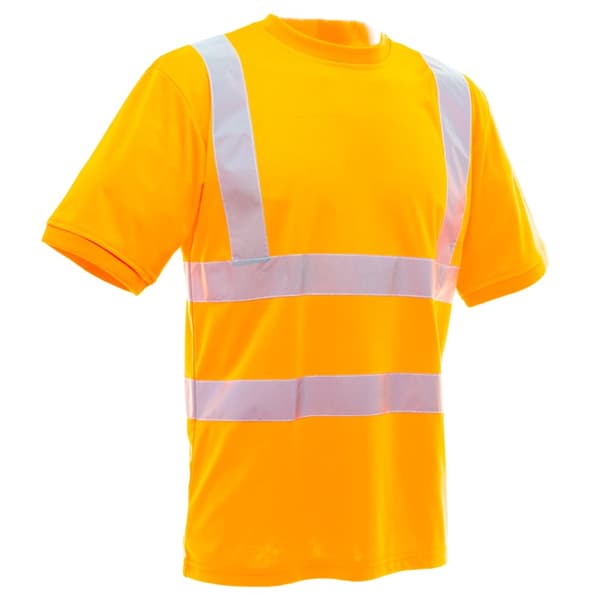 Yoko Dame/kvinde Hi-Vis kortærmet T-shirt med korte ærmer Hi Vis Orange S