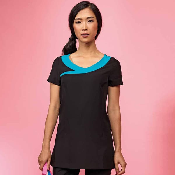 Premier Womens/Ladies Ivy Beauty And Spa Tunic (Contrast Neckline)