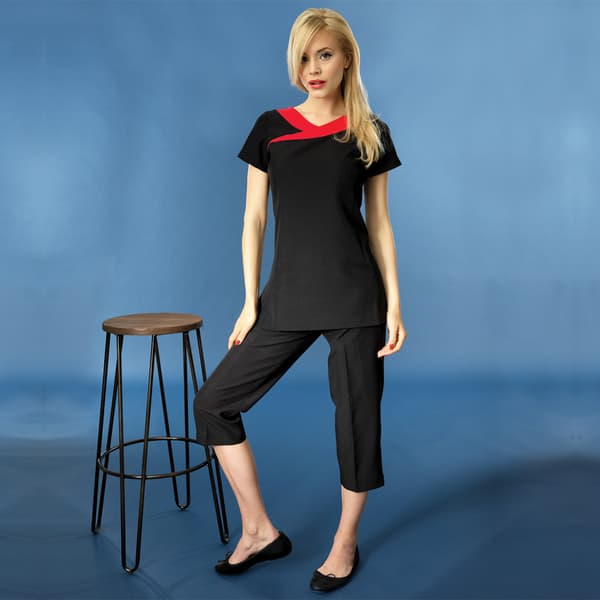 Premier Womens/Ladies Ivy Beauty And Spa Tunic (Contrast Neckline)