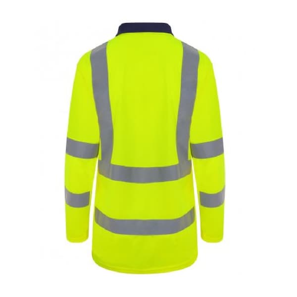 PRO RTX High Visibility Mens Long Sleeve Polo Shirt