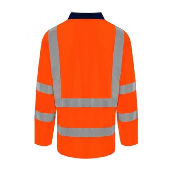 PRO RTX High Visibility Polo shirt med lång ärm för män