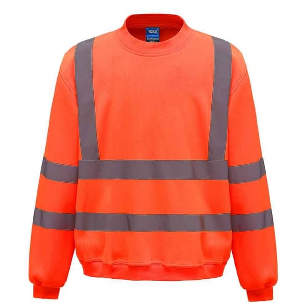 Yoko Unisex Adult Hi-Vis Sweatshirt Orange S