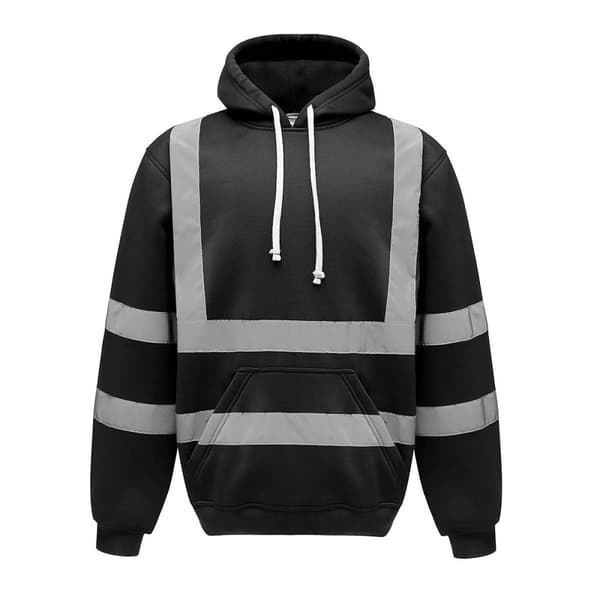 Yoko Mens Hi-Vis Hoodie Black S