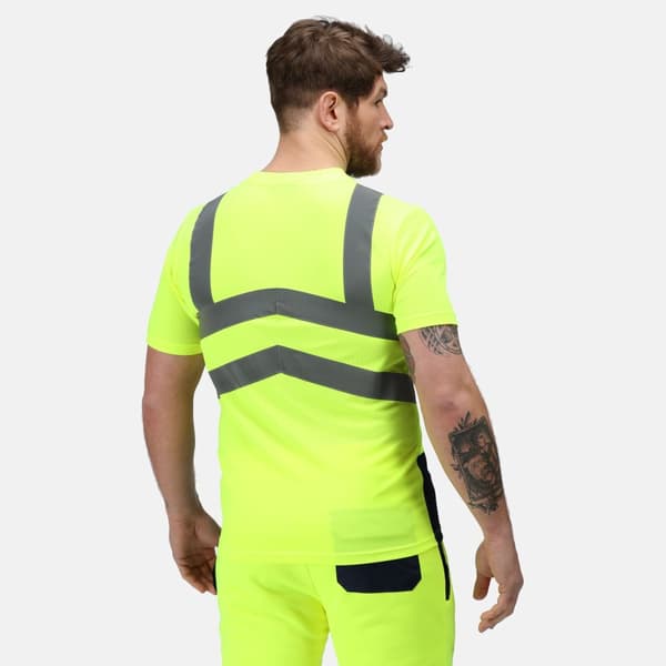 Regatta Herre Pro High-Vis kortærmet T-shirt til mænd