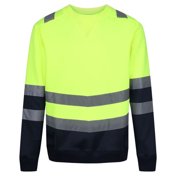 Regatta Pro High-Vis Sweatshirt för män Neon Yellow XXL