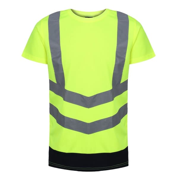 Regatta Mens Pro Hi-Vis Short-Sleeved T-Shirt Yellow/Navy M
