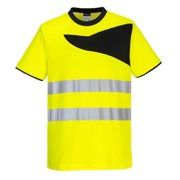 Portwest PW2 bomulls-T-Shirt med hög skyddsnivå för män