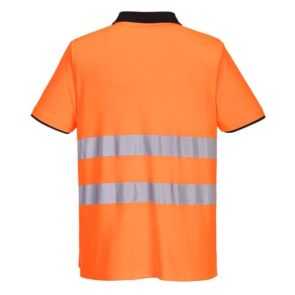 Portwest PW2 Cotton Hi-Vis Safety Polo Shirt för män
