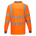 Miniatyrbilde 2 av 2: Portwest Mens Hi-Vis Long-Sleeved Safety Polo Shirt